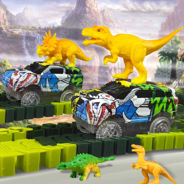 Dinosaur race Track Toy for Kid flexible car track