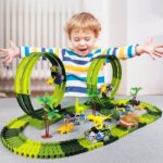 Dinosaur race Track Toy for Kid flexible car track