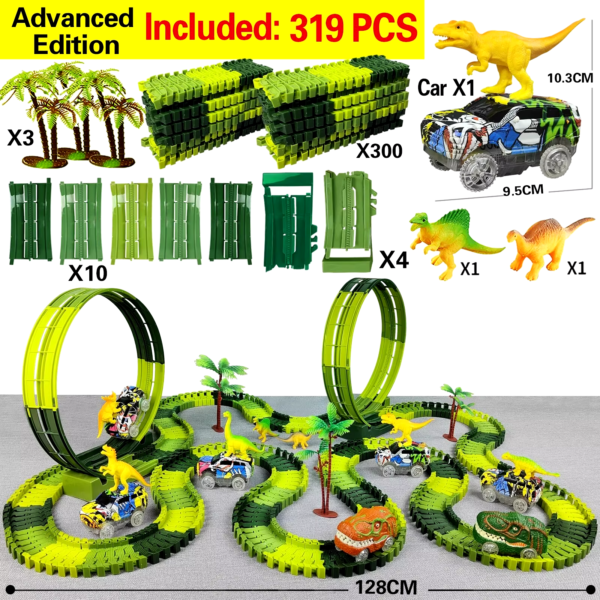 Dinosaur race Track Toy for Kid flexible car track